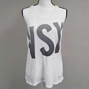 Victoria Secret Sport White Logo Racerback Tank Top